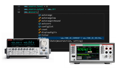 The TSP Toolkit screen with two instruments in front of it