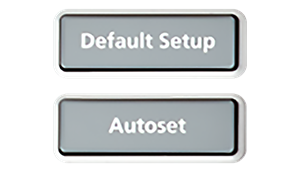 Oscilloscope set up controls