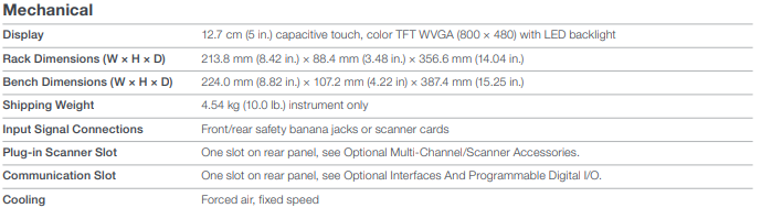 DMM6500 Mechanical Table.