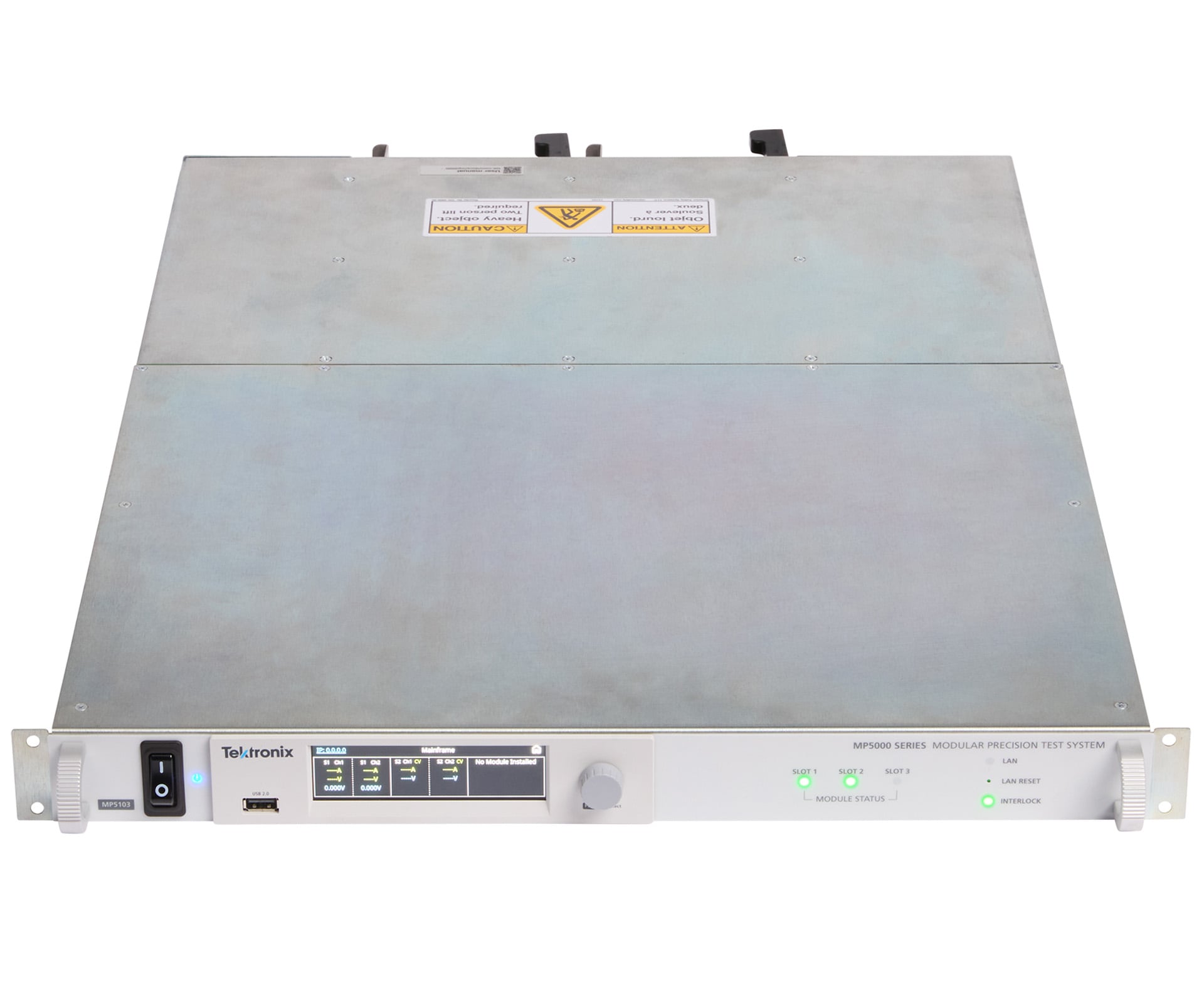 MP5000 mainframe front panel angled down