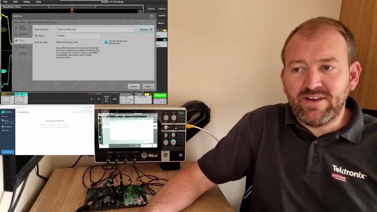 2 Series MSO - TekDrive Recall Scope Setup | Tektronix