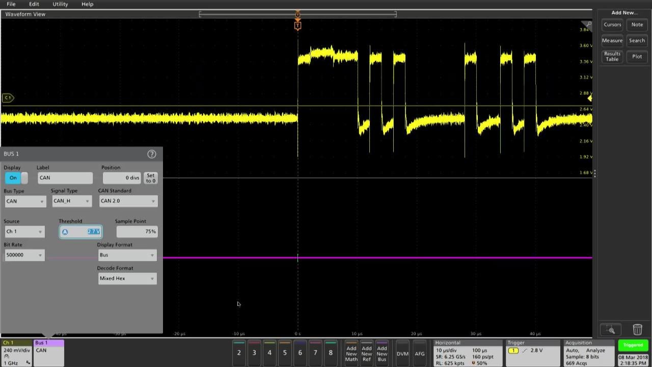 Can Bus Decode And Trigger On The Series Mso Tektronix