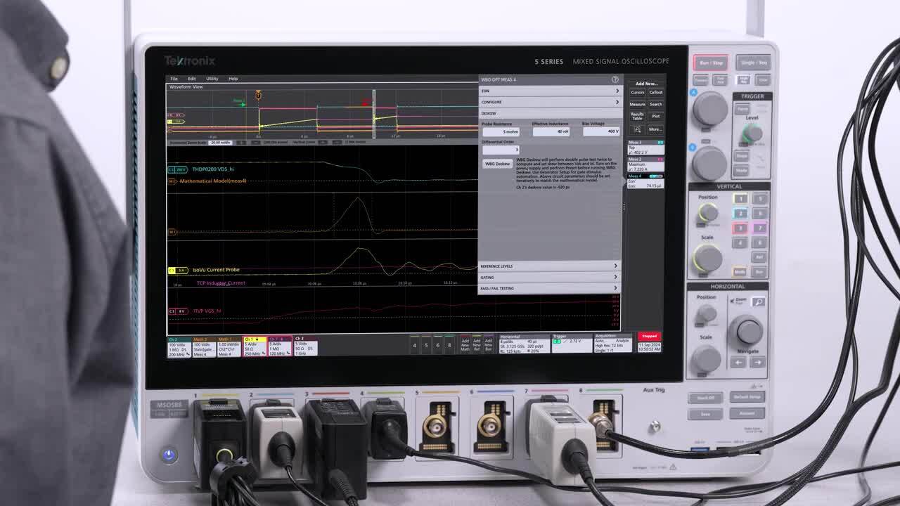 High Side Double Pulse Switching Loss with IsoVu Current and Voltage Probes_en
