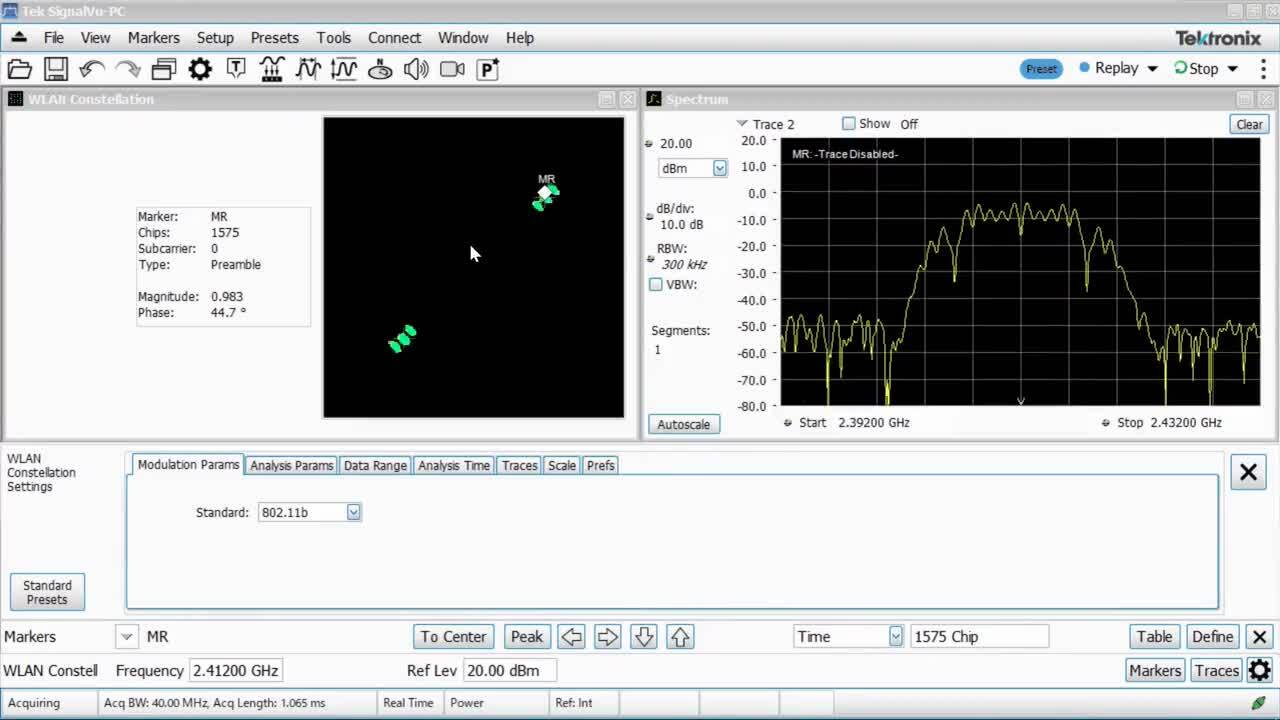 SignalVu-PC WLAN TX analysis_ja