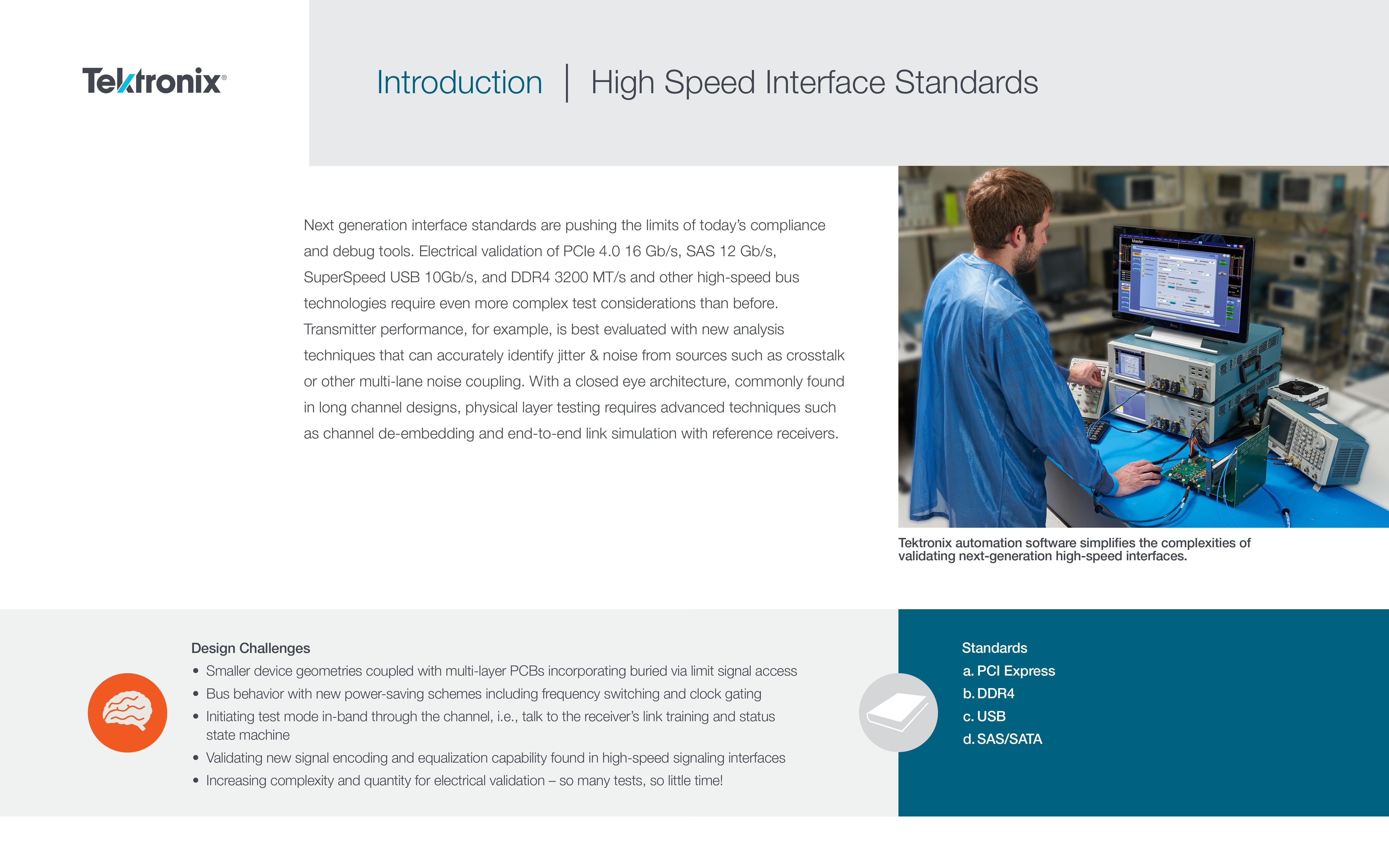 High Speed Interface Standards | Tektronix