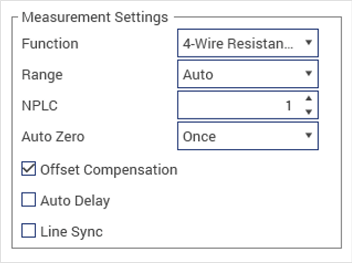 KickStart DMM App measurement settings