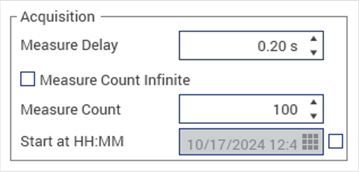 KickStart DMM App Aquisition settings
