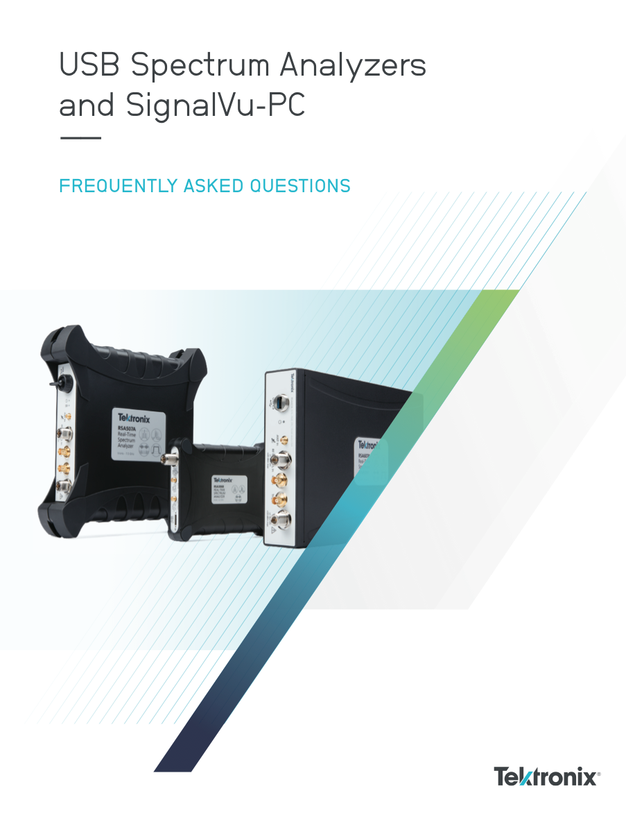 USB Spectrum Analyzers And SignalVu-PC FAQ | Tektronix