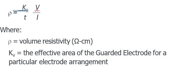 volume resistivity can be calculation
