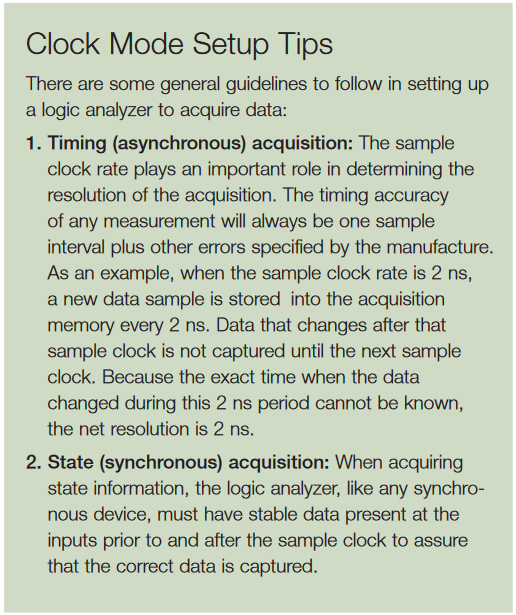 Clock mode setup tips