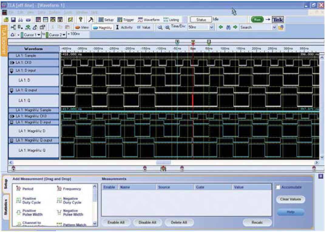 Glitch trigger with MagniVu acquisition enables higher resolution